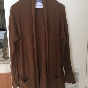 H&M Basic Autumn Tan Cardigan w/ Pockets EUC